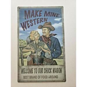 Make Mine Western 16x10 Rustic Retro Metal Signs (26883)